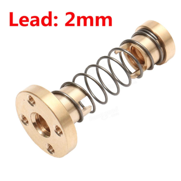 T8 Copper Brass Anti Backlash Nut - Image 2