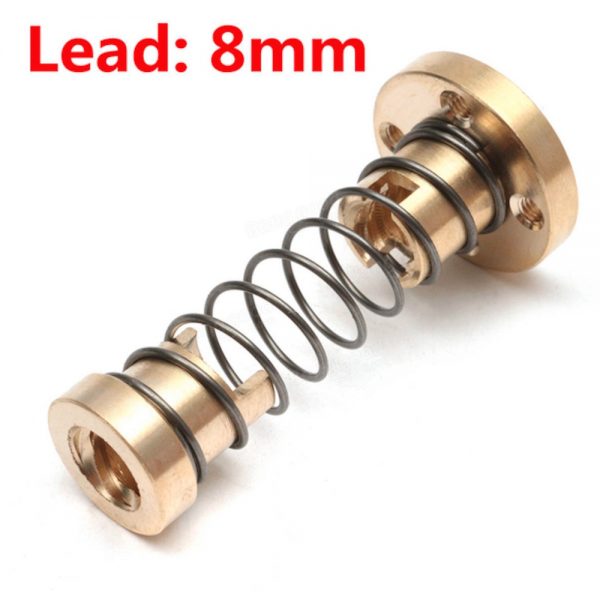 T8 Copper Brass Anti Backlash Nut - Image 3