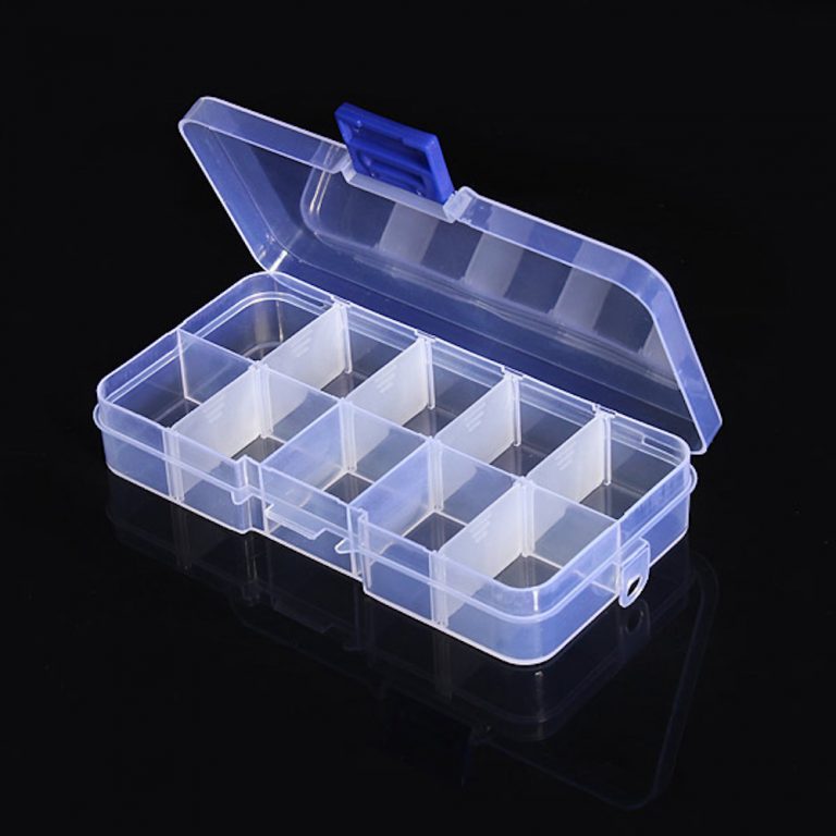 Small Electronic Components Plastic Storage Box with lid lock (Pack of 4) TSKTECH.IN