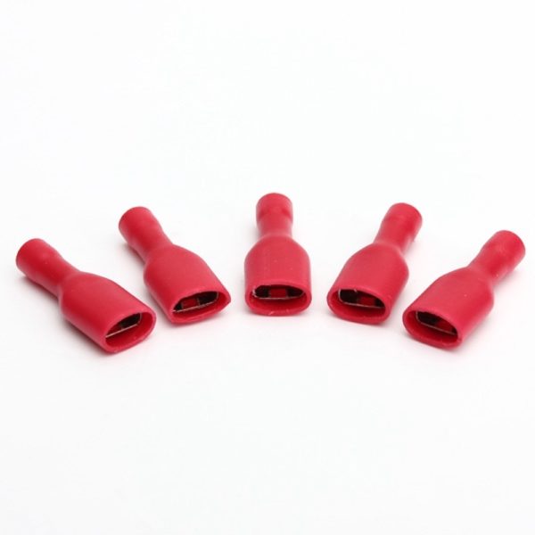 6.3mm Female Spade Connector with Insulator Boot, Crimp Terminal, Thimbles (No Color Choice) Pack of 10Nos - Image 6