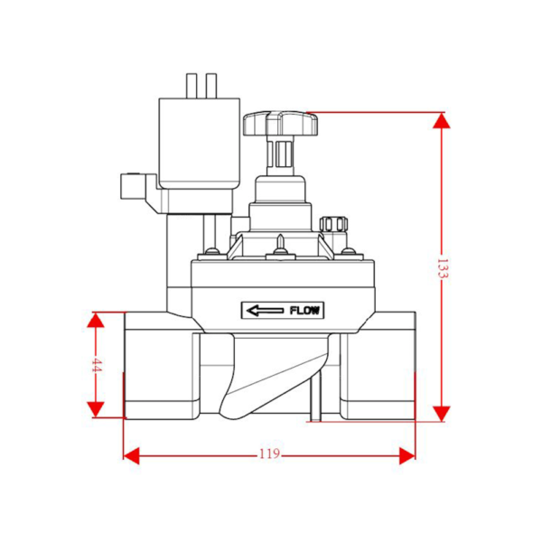 1 Inch Inlet / Outlet Diaphragm Solenoid Valve - Image 3