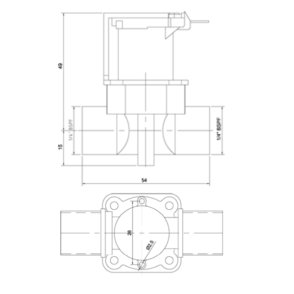 1/4 Inch Inlet / Outlet Diaphragm Solenoid Valve - Image 2