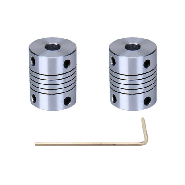 a Pair of Flexible Coupling Shaft Coupler 5mmx8mm For 3D Printer and CNC