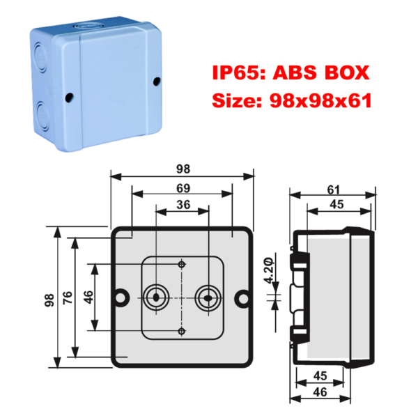 ABS Enclosure Junction Box IP65 - Image 3