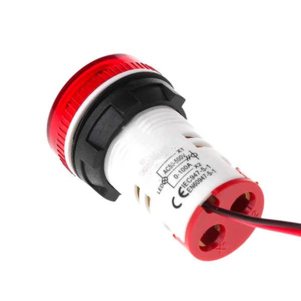 LED Digital Voltmeter Ammeter AC 50-500V and 0-100A Amp Voltage Current Meter Tester Dual LED Indicator Pilot Lamp Light w/CT - Image 3