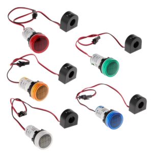 LED Digital Voltmeter Ammeter AC 50-500V and 0-100A Amp Voltage Current Meter Tester Dual LED Indicator Pilot Lamp Light w/CT