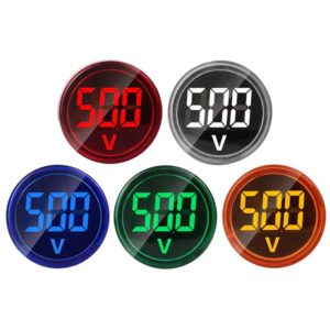 LED Voltmeter Signal Lights Digital Display Gauge Volt Voltage Meter Indicator Lamp Tester Measuring Range AC 60-500V