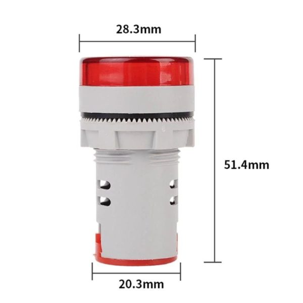 LED Voltmeter Signal Lights Digital Display Gauge Volt Voltage Meter Indicator Lamp Tester Measuring Range AC 60-500V - Image 3