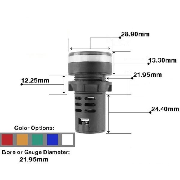 LED PANEL INDICATOR 230V 22MM - Image 2